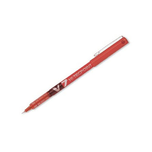Pilot Hi-Tecpoint V7 Grip Rollerball Pens - 0.7mm Tip, Red Ink, Pack Of 3 | Smooth Writing Pens - View #8