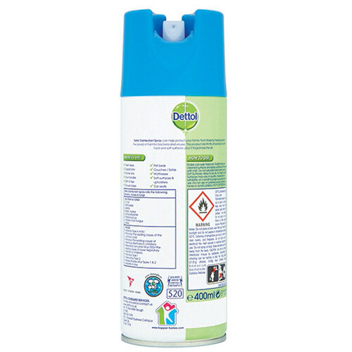 Dettol Air Freshener AntiBacterial Disinfectant Spray Crisp Linen 400ml Hunt Office Ireland