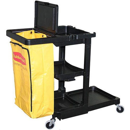 Rubbermaid Janitor Cart with Bag & 4 Swivel Wheels Hunt Office Ireland