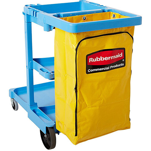 Rubbermaid Vinyl Replacement Bag with Zipper for Cleaning Cart Yellow