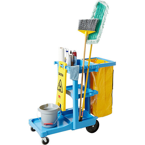 Rubbermaid Vinyl Replacement Bag with Zipper for Cleaning Cart Yellow