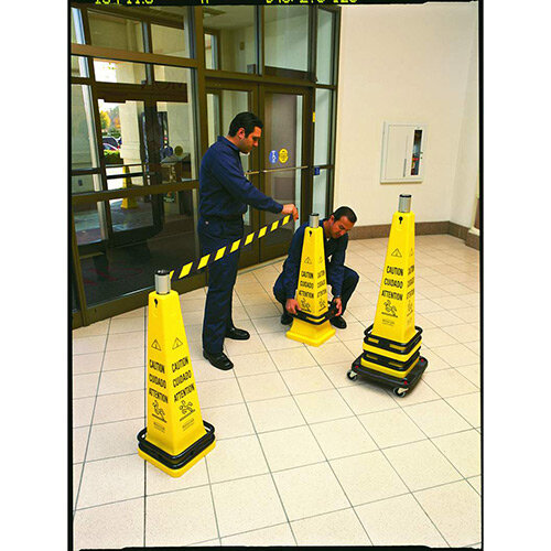 Rubbermaid Safety Cone Portable Barricade System With Multilingual