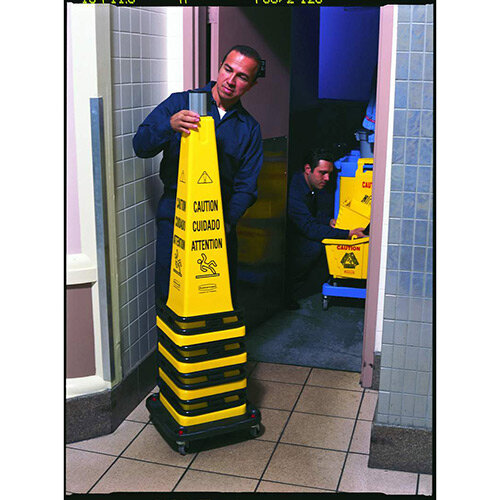 Rubbermaid Safety Cone Portable Barricade System With Multilingual