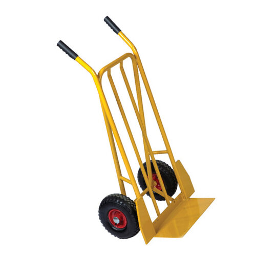 General Use Yellow Sack Truck With Pneumatic Wheels Capacity 250kg 382849 Hunt Office Ireland