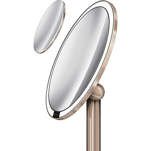Simplehuman Free Standing Sensor Mirror Pro Dia 20cm 5x Magnification 10x Detail Rose Gold Steel Rechargeable Wi Fi Enabled St3011 Hunt Office Ireland Simplehuman Free Standing Sensor Mirror, Simplehuman 20cm Sensor Mirror Rose Gold
