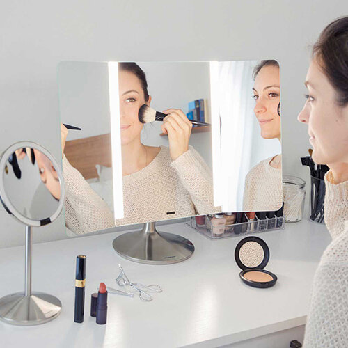 Simplehuman Free Standing Wide View Sensor Mirror Pro 40 5cm 1x Magnification 10x Detail Stainless Steel Rechargeable Wi Fi Enabled St3014 Hunt Office Ireland Sensor Mirror Pro 40 5cm, Simplehuman Mirror Pro Wide