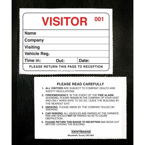 Identibadge Visitors Book Refill 100 Inserts IBRSYS Hunt Office Ireland