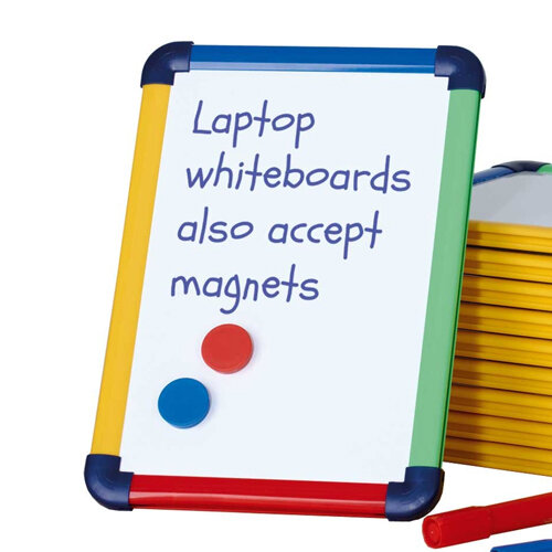 Small Handheld Double Sided Laptop Whiteboard With Colour Frame A4