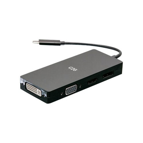 C2G USB C Multiport Adapter with HDMI, DisplayPort, DVI VGA