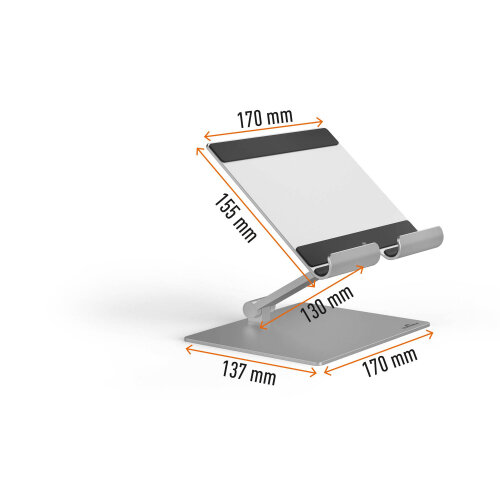 Tablet Desk Riser Durable Universal Adjustable Tablet Riser Stand Silver 894023 - Hunt ...