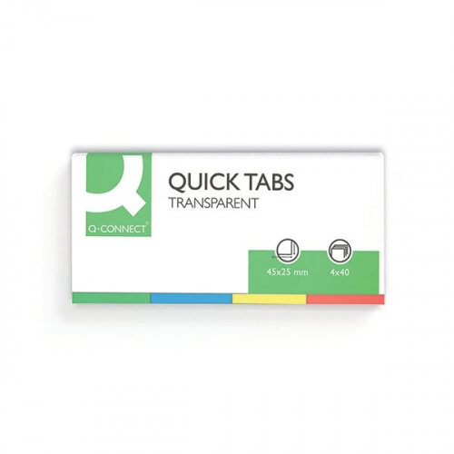 Q-Connect Quick Tabs - 200 Pezzi, 20x50 Mm, Colori Neon | Etichette Segnalibri Rimovibili - Foto 4