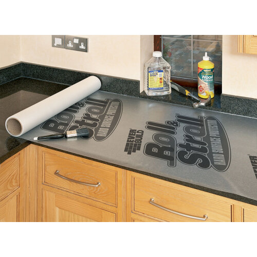 Everbuild Roll & Stroll Self Adhesive Hard Surface Protector; 600mm X 25 Metre