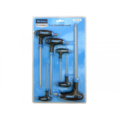 Metric T-Handle Hex Key Set, 6 Piece - Hunt Office Ireland