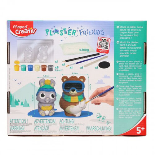 Maped Creativ - Plaster Friends Super Héroine - Kit Complet de Création de 2 Figurines en Plâtre - Facile à Réaliser - Activité Manuelle et Artistique Dès 5 Ans, Multicouleurs Maped Creativ - Plaster Friends Super Héroine - Kit Complet de Création de 2 Figurines en Plâtre - Facile à Réaliser - Activité Manuelle et Artistique Dès 5 Ans, Multicouleurs