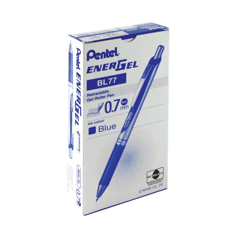 Bút Gel Pentel EnerGel RTX BL77 - Metal Tip 0.7mm - Màu Xanh Da Trời - Foto 7