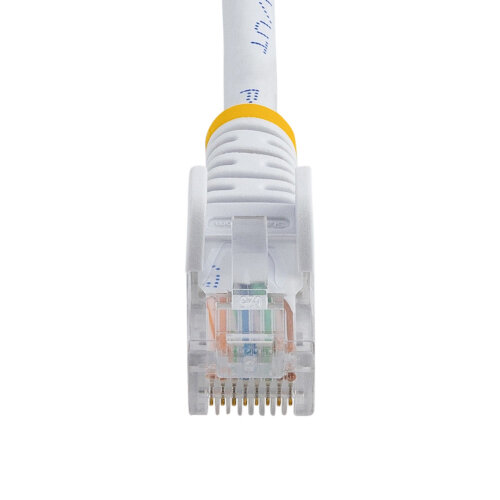 1m Cat5e Ethernet Patch Cable – Snagless RJ45 UTP, White, Male To Male, For Network, Internet, PC, Router