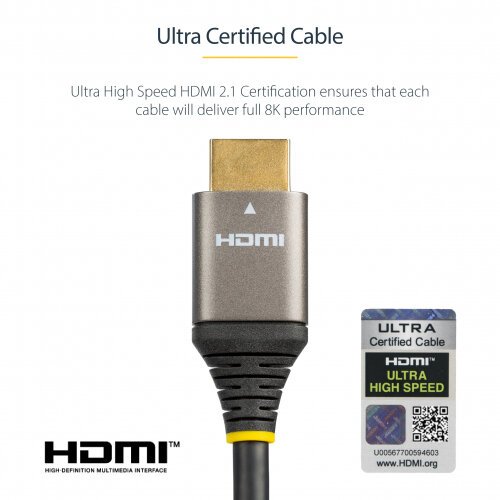 6ft (2m) HDMI Cable 8K Certified Ultra High