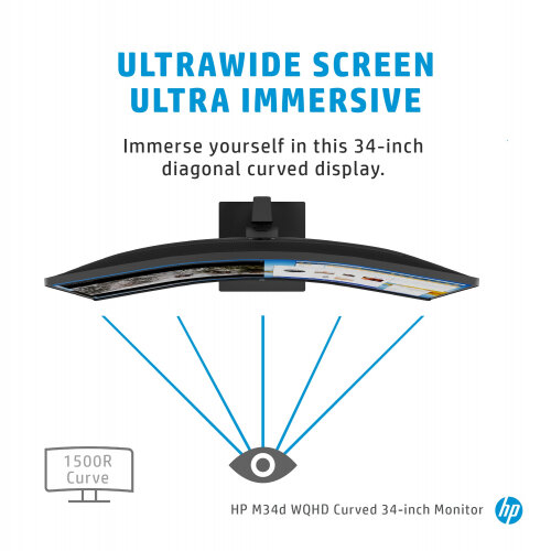 HP M34d - LED monitor - curved - 34