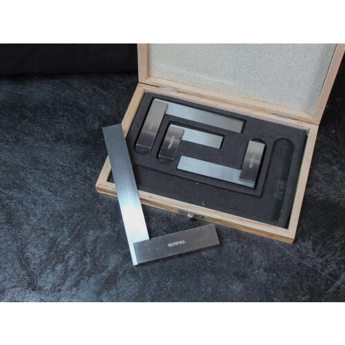 Precision Engineer Squares Set - 4 Piece Steel Tool Set For Accurate Measuring