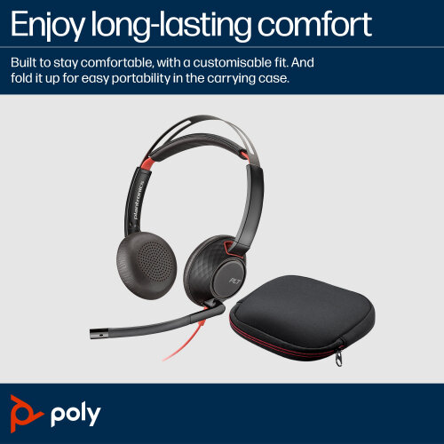 Poly Blackwire 5220: Professionele Headset voor Thuiswerk