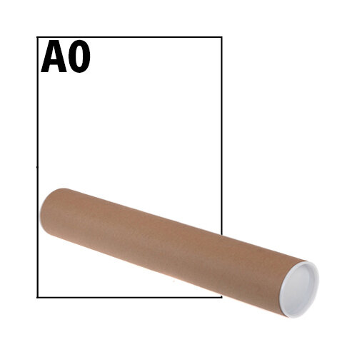 Brown Kraft 1140x102mm Cardboard Postal Tubes (12 Pack) Hunt Office