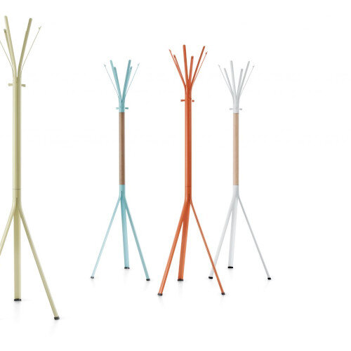 NINE Grey Coat Stand with Matching Hooks & Black H5 Wooden Column