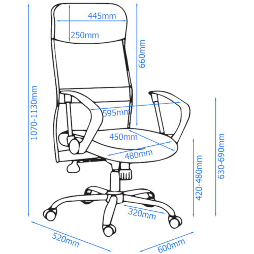 Alphason Office Chair Orlando Black Mesh HuntOffice Ireland