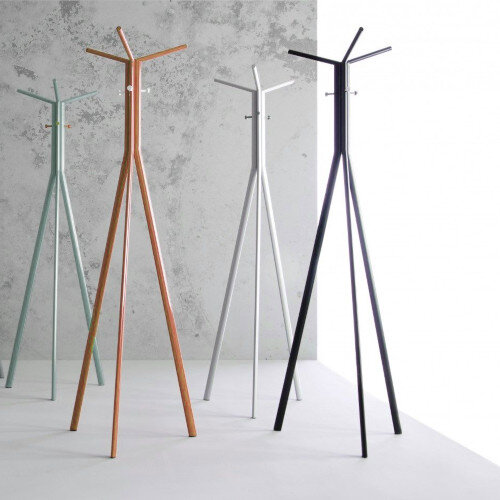 SEVEN Grey Coat Stand with Chrome Hooks Hunt Office Ireland