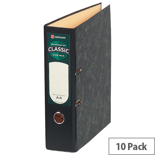 Rexel Classic Lever Arch File Classic A4 Cloudy Grey Pack 10 Hunt