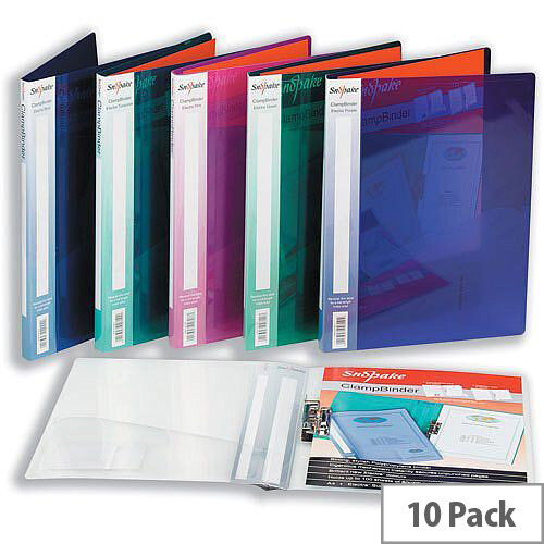 Snopake Electra Clamp Binder A4 Polypropylene for 100 Sheets 80gsm Clear 12772 Pack 10 Snopake Electra Clamp Binder A4 Polypropylene for 100 Sheets 80gsm Clear 12772 Pack 10