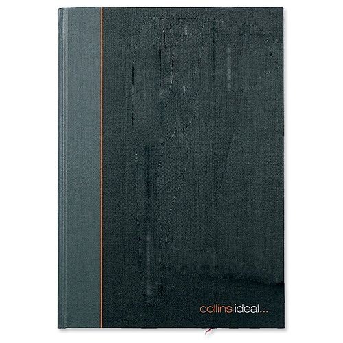 A4 Collins Ideal Manuscript Book Casebound 80gsm Ruled 192 Pages Black Ref 6428