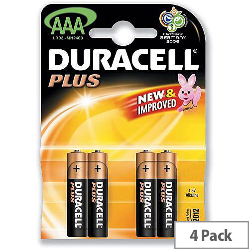 Duracell Plus Power Battery Alkaline AAA Size 1.5 Volts - Long-Lasting Battery That Just Keeps Performing. Ideal For Everyday Use