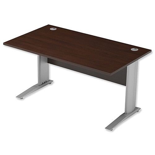 Cantilever Office Desk Rectangular W1400xD800xH725mm Dark Walnut Komo Cantilever Office Desk Rectangular W1400xD800xH725mm Dark Walnut Komo