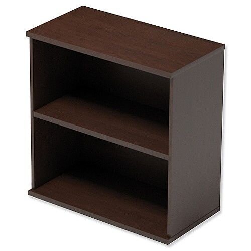 Low Bookcase With Adjustable Shelves & Floor-leveller Feet W800xD420xH770mm 25mm Panel Dark Walnut  - Universal Storage Can Be Used Alone Or Accompany The Switch, Komo or Ashford Ranges