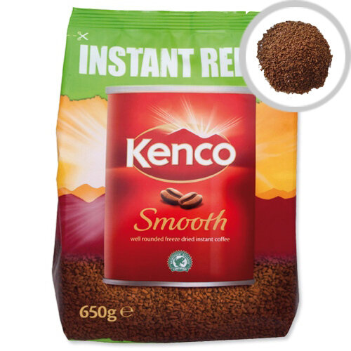 Kenco Smooth Freeze Dried Instant Coffee Eco Refill Bag 650g Pack of 1 924778 Kenco Smooth Freeze Dried Instant Coffee Eco Refill Bag 650g Pack of 1 924778