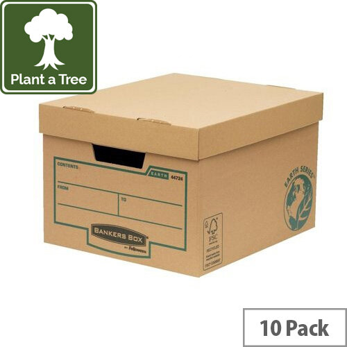 Fellows Bankers Box Earth Series Budget Storage Box Brown (Pack 10) Ref 4472401 Fellows Bankers Box Earth Series Budget Storage Box Brown (Pack 10) Ref 4472401