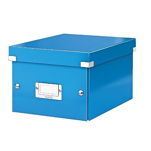 Leitz WOW Click and Store Small Storage Box For A5 Blue Ref 60430036 Leitz WOW Click and Store Small Storage Box For A5 Blue Ref 60430036