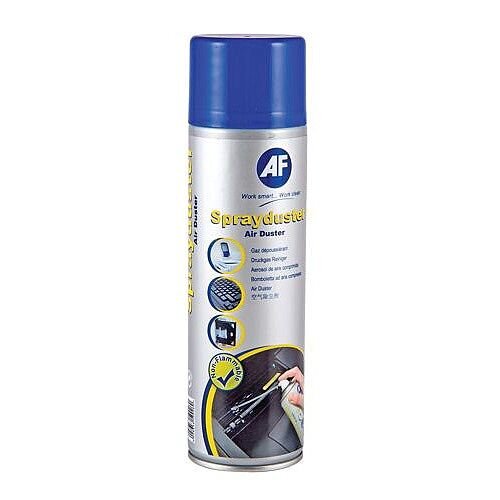 AF Sprayduster Non Flammable Computer Air Duster 400ml Can - Use on all printers, keyboards and other office equipment - Liquid-free design for equipment safety AF Sprayduster Non Flammable Computer Air Duster 400ml Can - Use on all printers, keyboards and other office equipment - Liquid-free design for equipment safety
