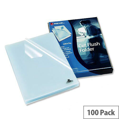 Rexel Clear Cut Flush Folder A4 Embossed Finish 12215 Pack 100