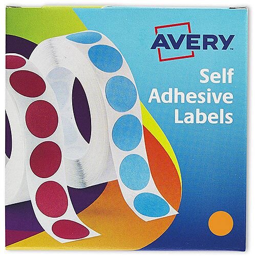 Avery Label Dispenser for Diam.19mm Orange Ref 24608 Hunt Office Ireland
