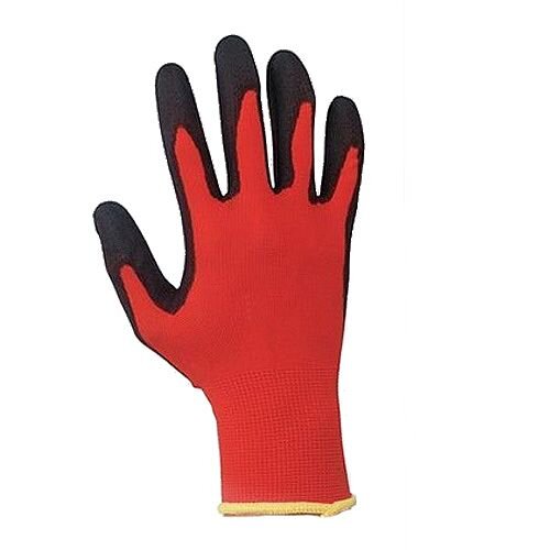 Keepsafe Safety Gloves Lightduty Level 1 PU Coated Size 9 Red/Black