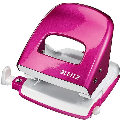 Leitz NeXXt WOW Metal Office Hole Punch 3m 30 Sheet Metallic Pink Leitz NeXXt WOW Metal Office Hole Punch 3m 30 Sheet Metallic Pink