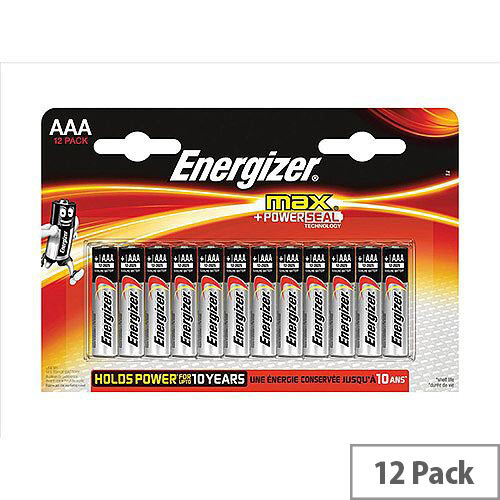 Energizer Max (AAA) Alkaline Batteries (Pack of 12 Batteries)