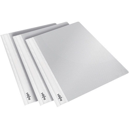 Rexel Choices Report Folder Clear Front Capacity 160 Sheets A4 White Ref 2115645 Pack of 25