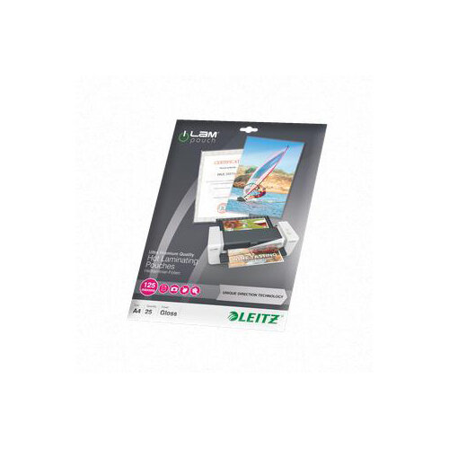 Leitz iLAM UDT A4 Hot Laminating Pouches 125 microns 1 x Pack of 25 Ref 74820000 Leitz iLAM UDT A4 Hot Laminating Pouches 125 microns 1 x Pack of 25 Ref 74820000