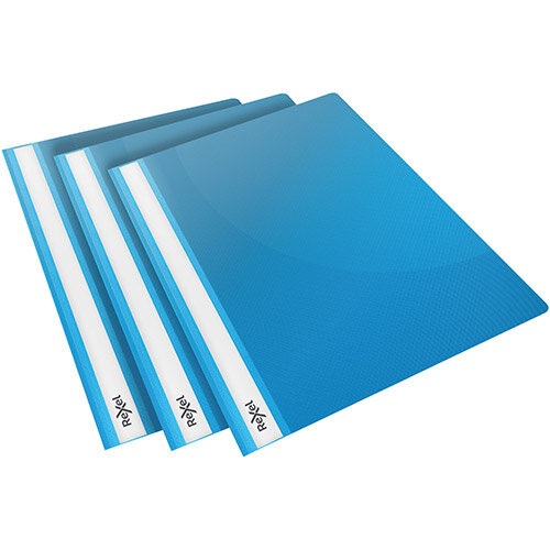 Rexel Choices Report Folder Clear Front Capacity 160 Sheets A4 Blue Ref 2115646 Pack of 25