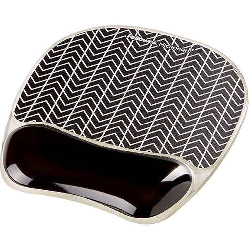 Fellowes PhotoGel Self Adjusting Mousepad Wrist Support Chevron Ref 9653401