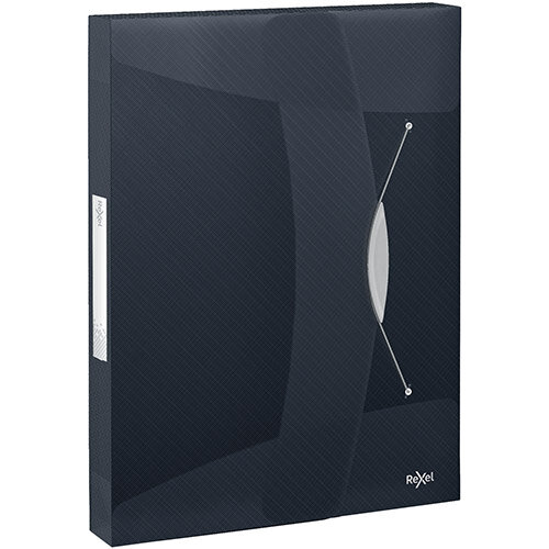 Rexel Choices Box File PP Elastic Strap 40mm Spine A4 Trans Black Pack of 5 Ref 2115669 Rexel Choices Box File PP Elastic Strap 40mm Spine A4 Trans Black Pack of 5 Ref 2115669