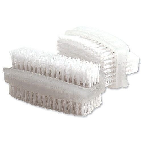 Bentley Nail Brush Double Sided Plasic White KG/CL190/2 Pack 2