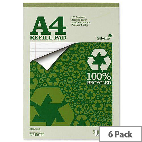 Silvine A4 Refill Pad Twin Wire 4-Hole 160 | SV41959 | Wirebound